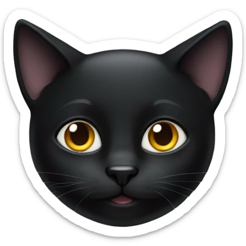 Black cat sticker