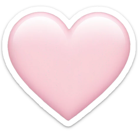 Light pink heart sticker