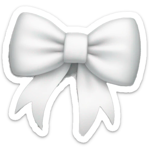 White bow  sticker