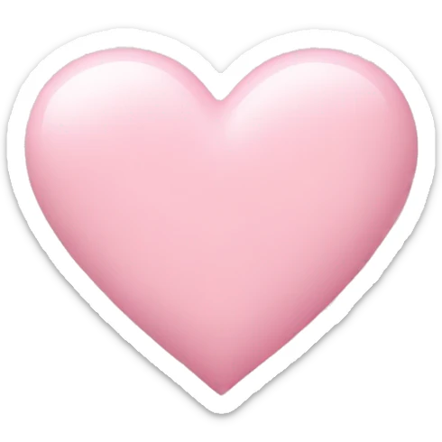 pastel pink heart sticker