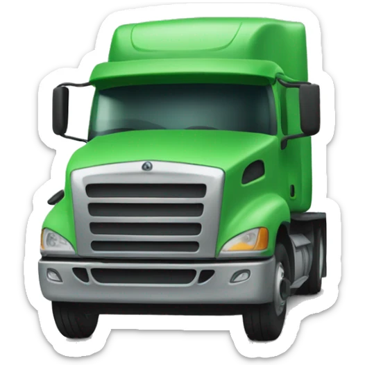 driver. Let it use a truck. Let the truck be green. sticker