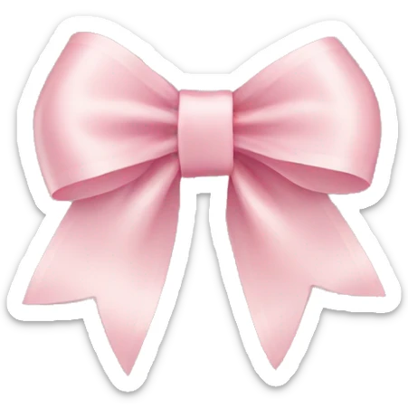 light pink ribbon bow sticker