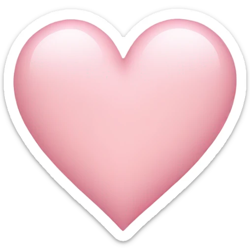 Light pink heart sticker