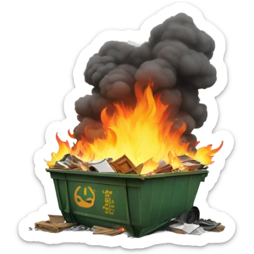 Dumpster fire sticker