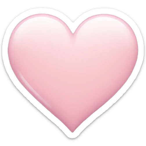 light pink heart sticker
