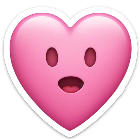 Pink heart sticker