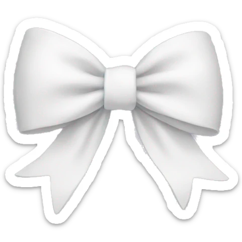 white bow sticker