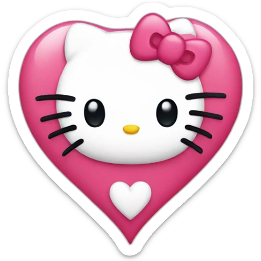 hello kitty heart sticker