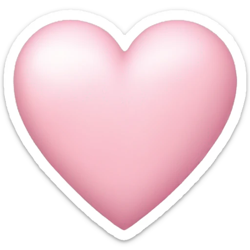 light pink heart  sticker