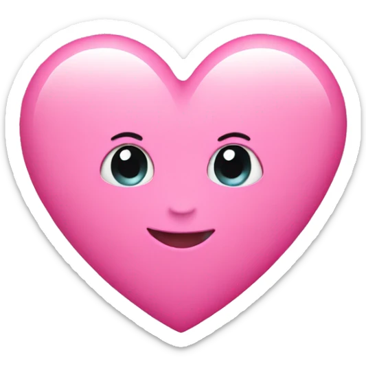 Pink heart sticker