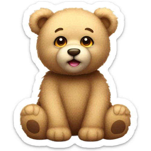 Cute teddy bear sticker
