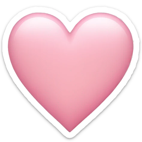 light pink heart sticker
