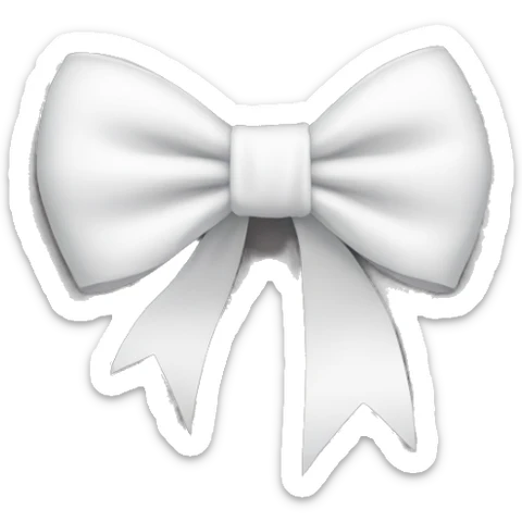 white bow sticker