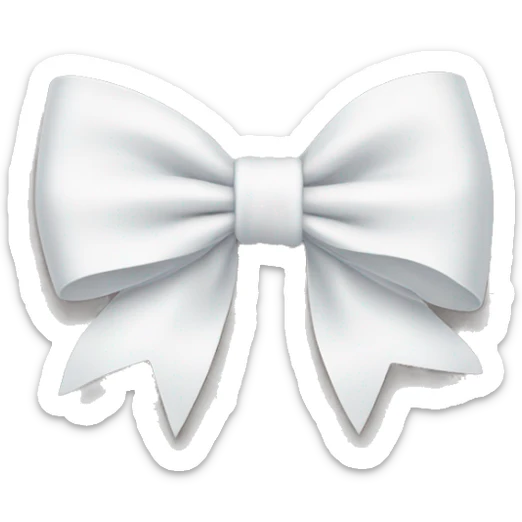White bow sticker