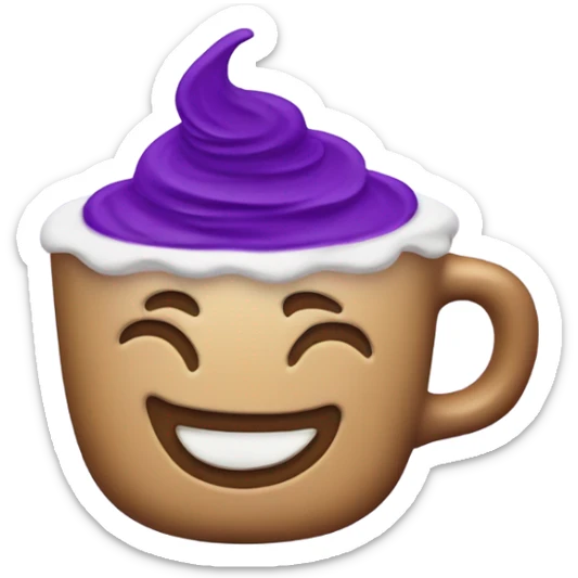 Purple latte sticker