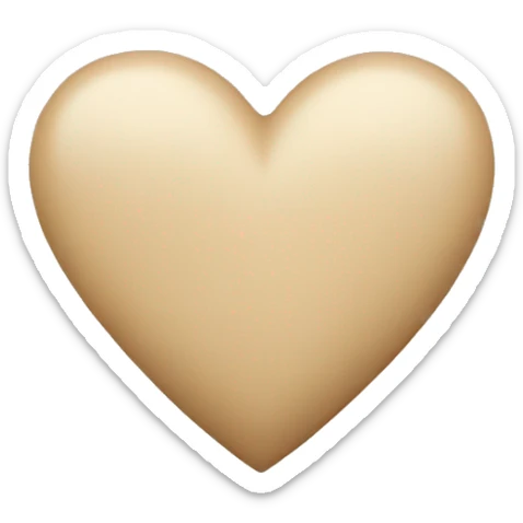Beige heart  sticker