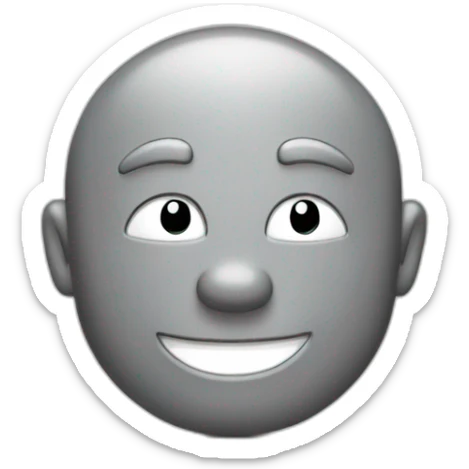 A coin in the shape of a retro Disney character in gray color sticker