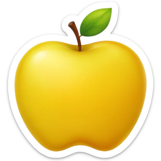 Yellow apple sticker