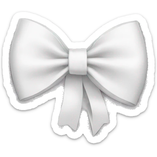 White bow sticker