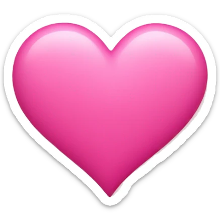 Pink heart sticker