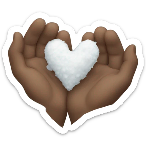 Snow heart sticker