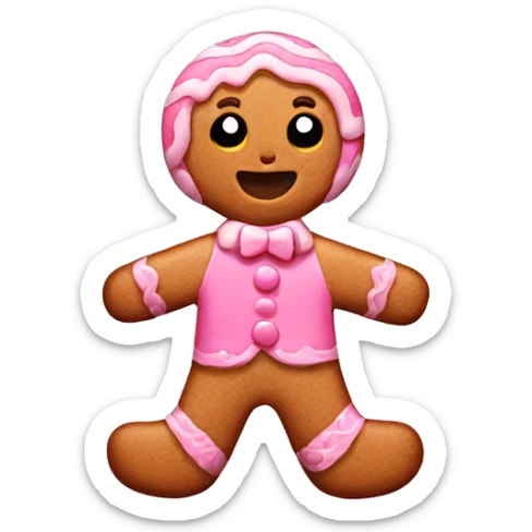 Pink gingerbread  sticker