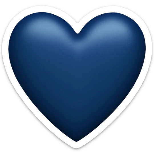 Navy blue heart sticker