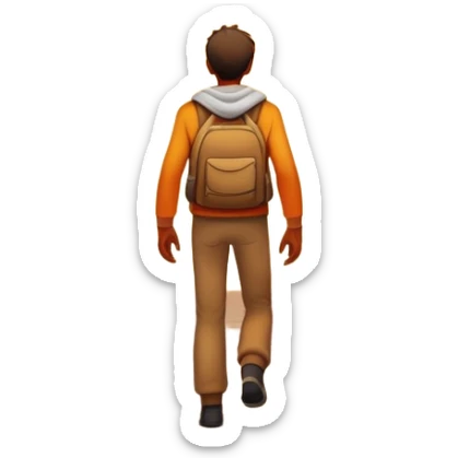 A man stands at the edge of a burning bridge, chest glowing with fiery purpose, his old self fading to ash as he strides forward into a bright, unknown future — no turning back. sticker