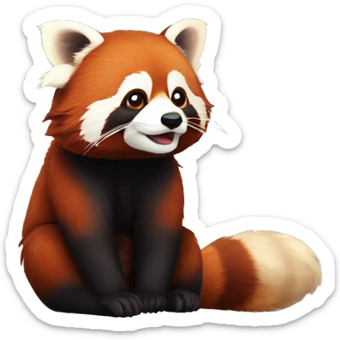 red panda sticker