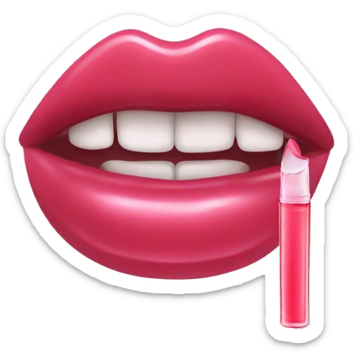 Lip gloss sticker