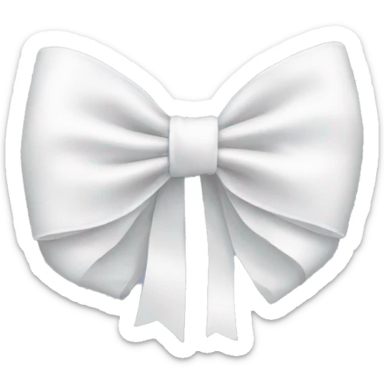 White bow sticker