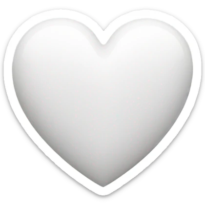 White heart sticker