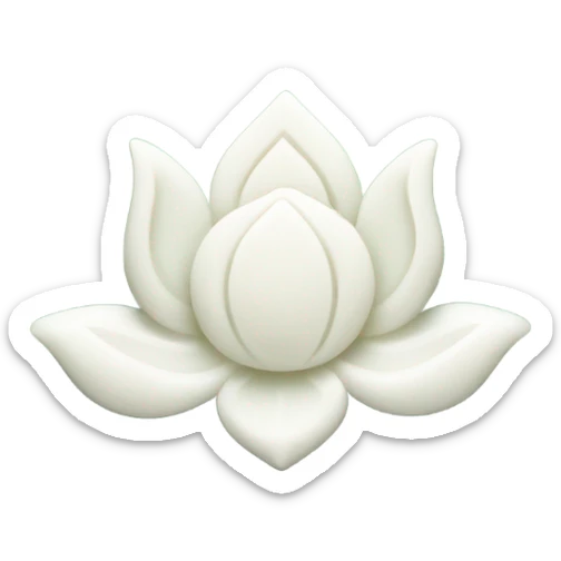 A Chinese style white lotus jade ornament sticker