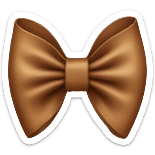 Brown bow sticker