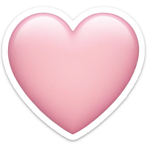 light pink heart sticker