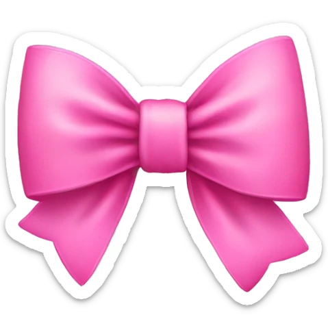 Pink bow sticker