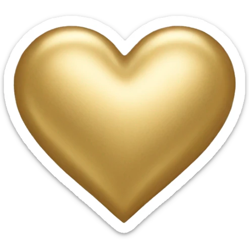 Gold heart  sticker