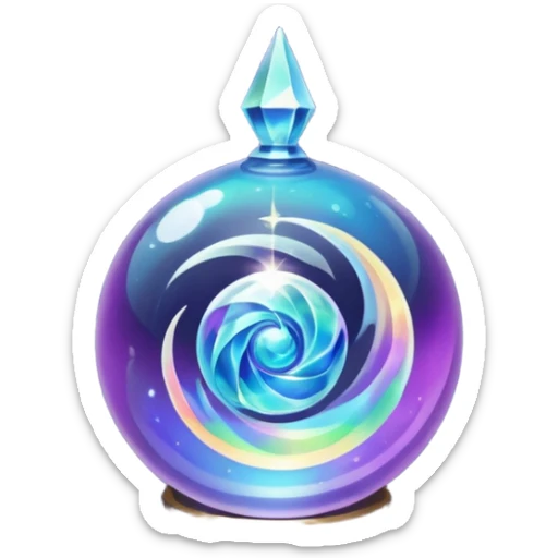 A witch's ball sticker
