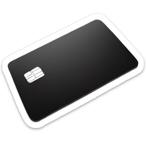 black credit card sticker