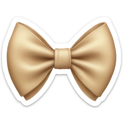 Beige bow sticker