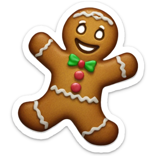 gingerbread man sticker