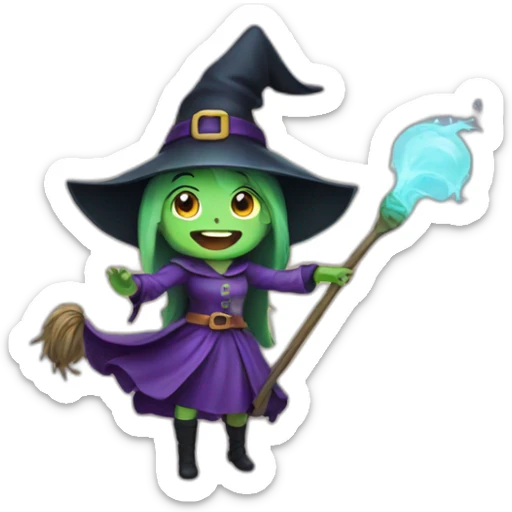 witch spell sticker