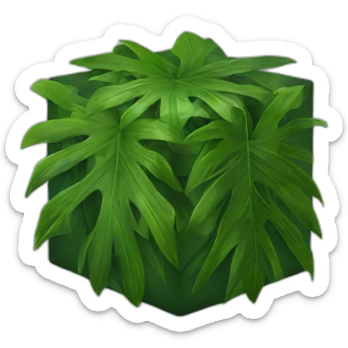 Jungle leaves cube sticker