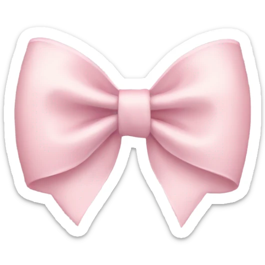 Pale Pink bow sticker