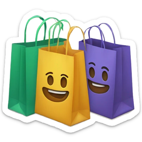 shopping bags sticker