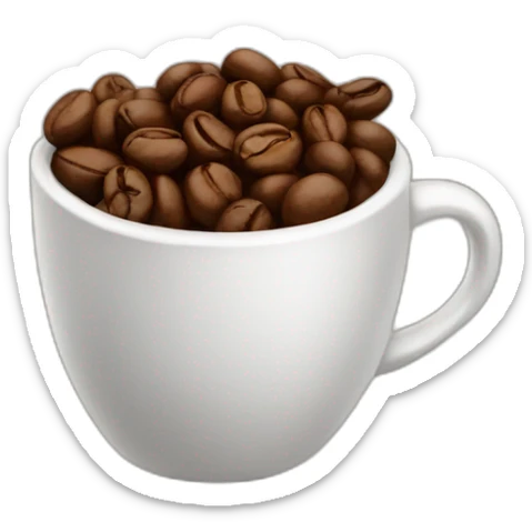 coffee bean sticker