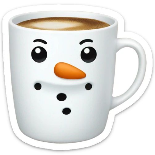 Snowman coffee cup  sticker