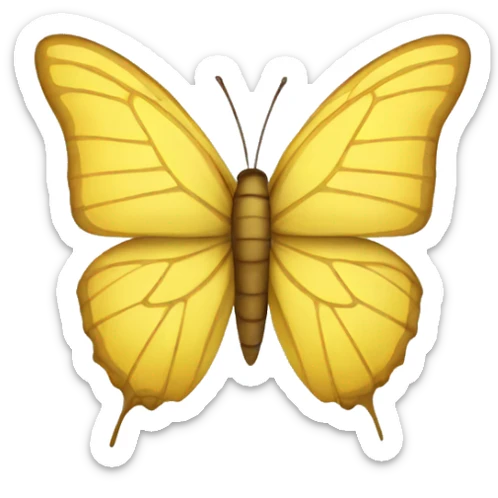 yellow butterfy sticker