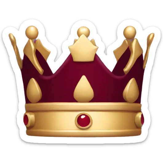 burgundy crown  sticker