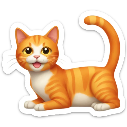 Orange cat sticker